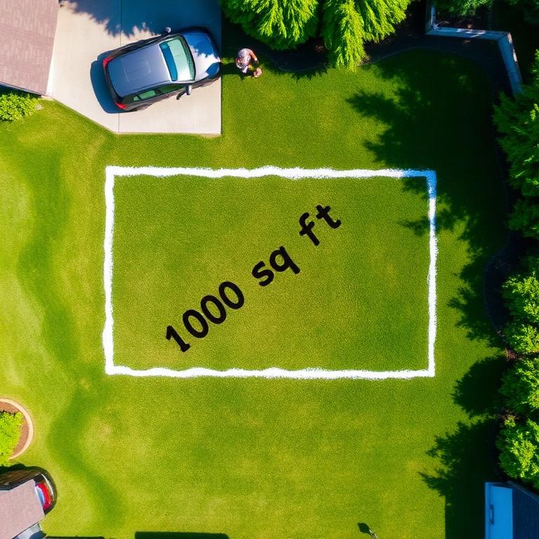 Visual reference showing what 1000 square feet looks like